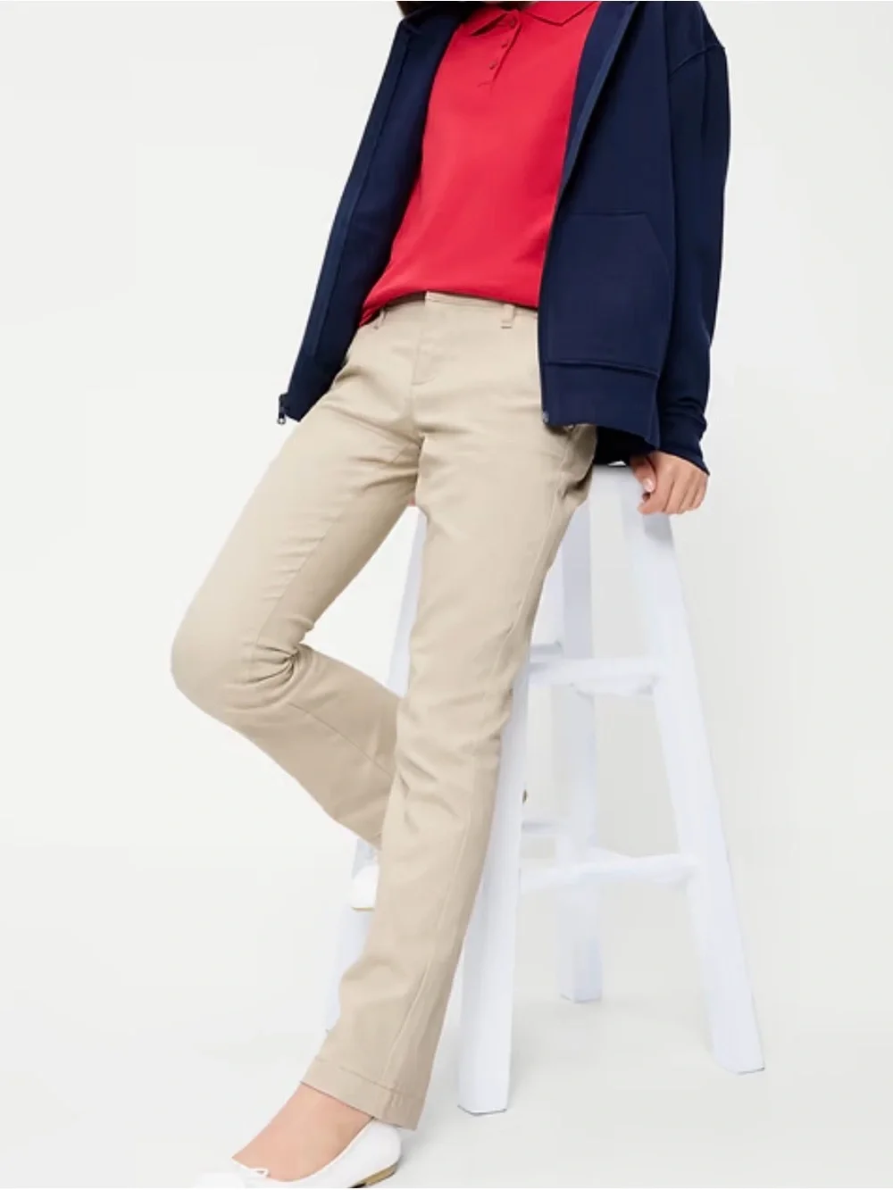Old Navy Beige Straight-Leg Pants